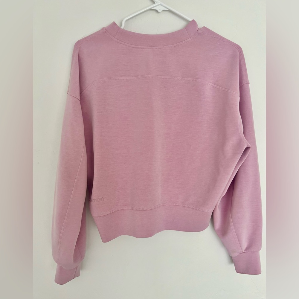 Lululemon Pink Softstream Perfectly Oversized Cropped Crew [Sz. 2] - Picture 2 of 4
